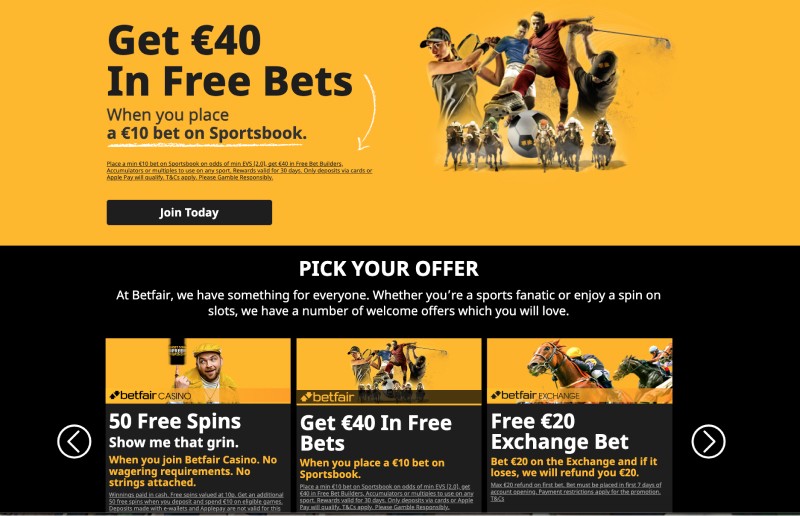 Betfair sports betting promotions